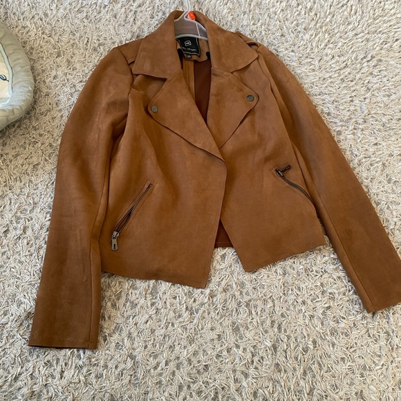 Suedette blazer with no zipper size. xxs - Picture 5 of 10